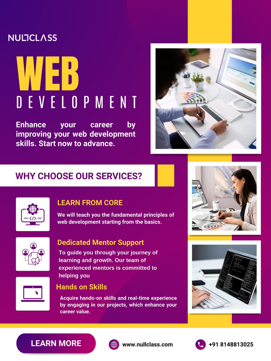 nullclassdotcom's tweet image. Embark on a Journey of Excellence with nullclass
Our comprehensive Real time web development projects is meticulously crafted to meet industrial standards, ensuring you're equipped with the latest tools and techniques.
#internship #webdevelopment #Nullclass #realtimeprojects