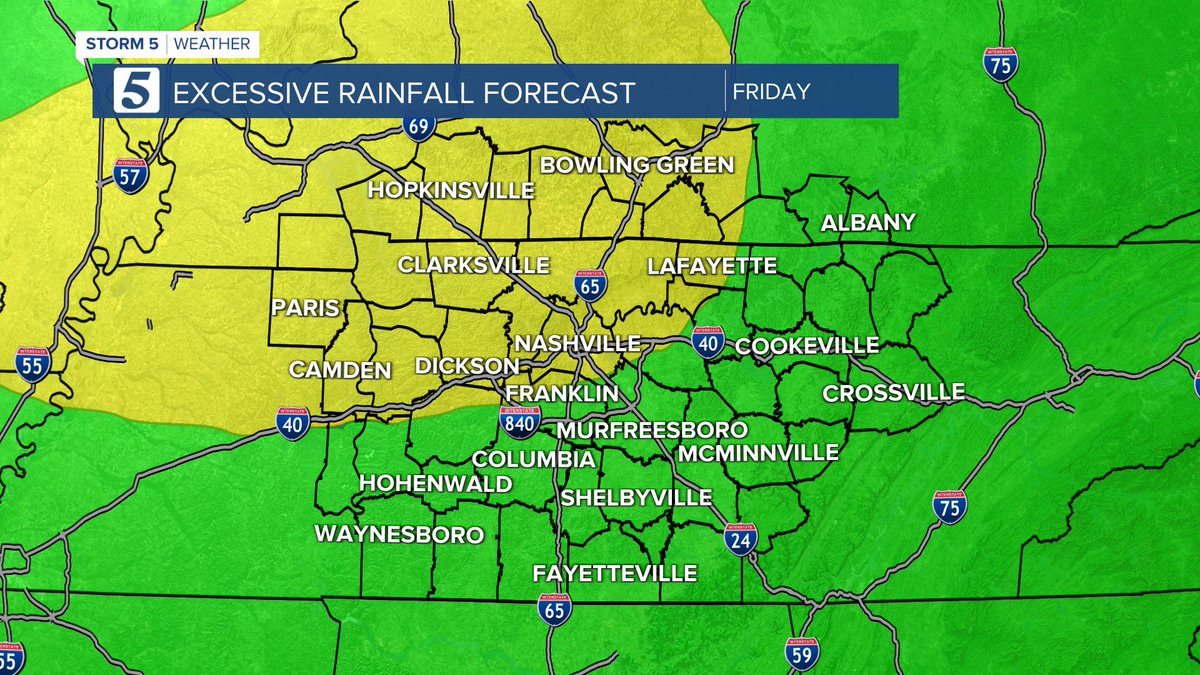 While the severe storm threat is south of us, heavy rain will bring a threat for flash flooding for some today. Remember, if you see standing water on the road, 'TURN AROUND...DON'T DROWN!' @NC5