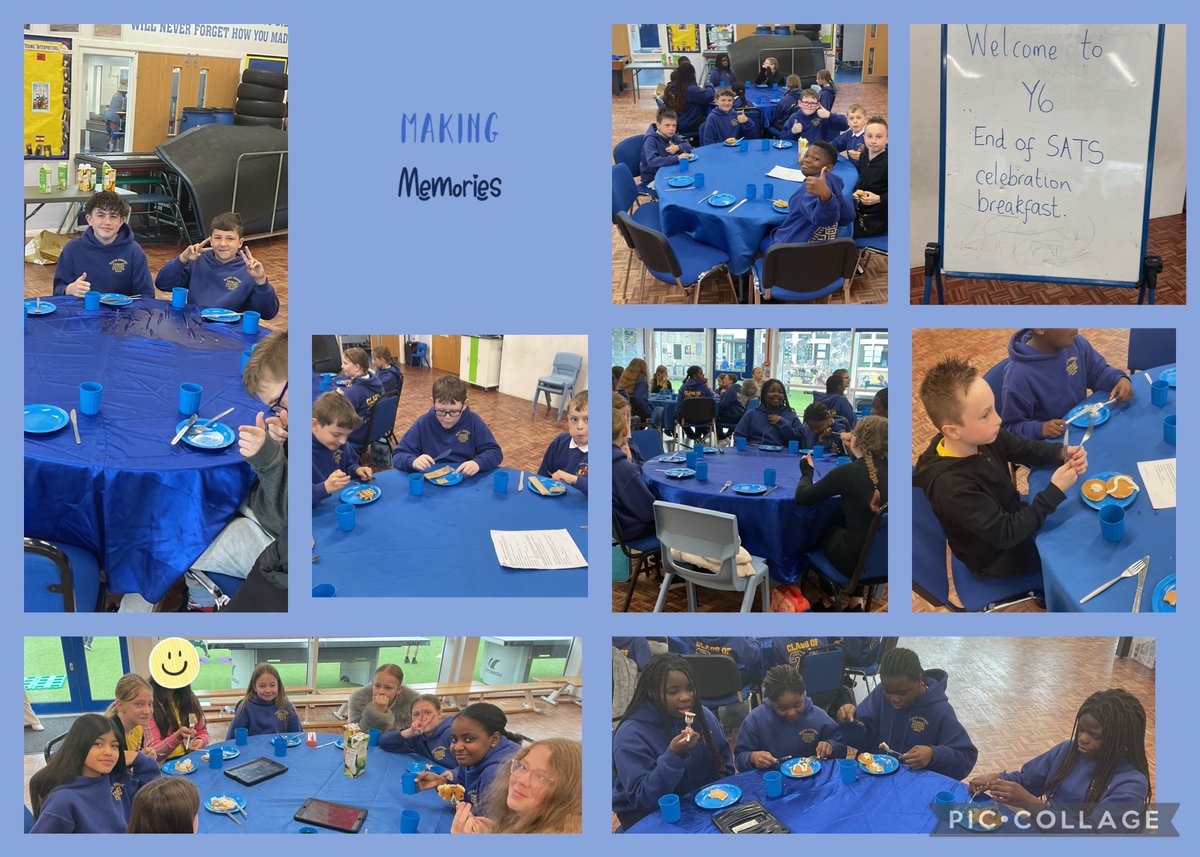 We had a special breakfast for our Y6 children to celebrate the end of SATS week. We are very proud of them 👏👏⭐️ @CNicholson_Edu @AETAcademies