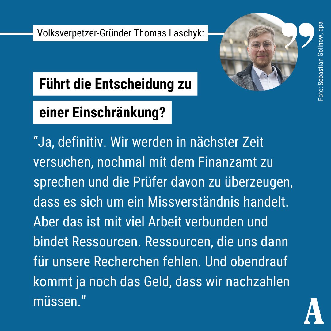 Der @Volksverpetzer gilt nicht mehr als gemeinnützig. Im Interview spricht Gründer Thomas Laschyk aus Augsburg über die Zukunft des Blogs, spendenfinanzierten Journalismus und veraltete Gesetze. azol.de/70785221