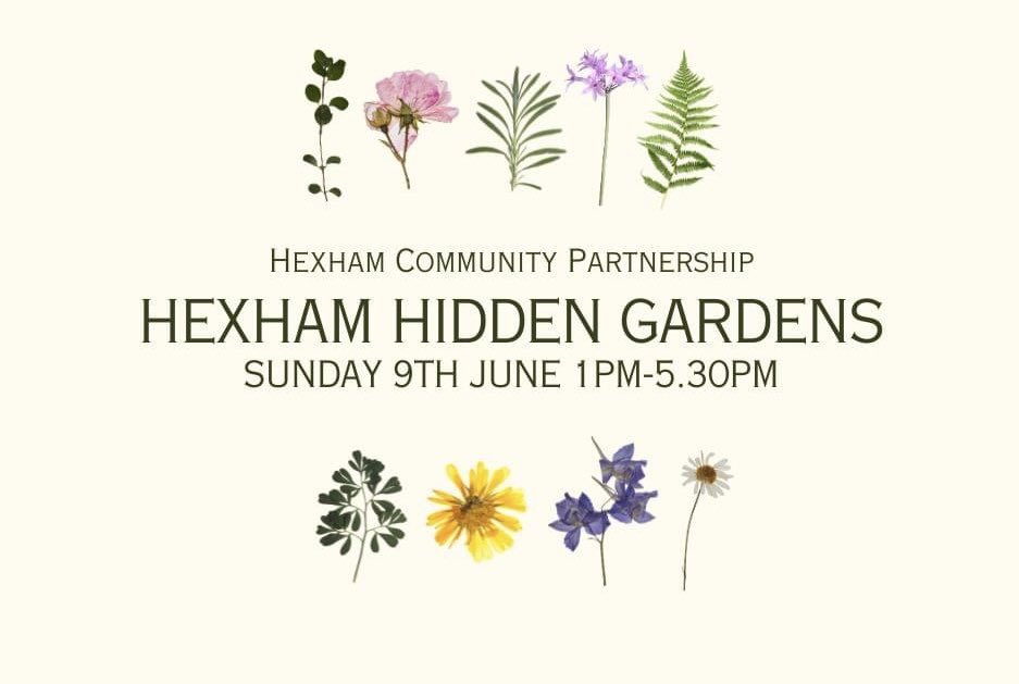 Your chance to discover beautiful gardens in #Hexham #Northumberland Tickets tickettailor.com/events/hcp/125… TAKE A SELF-GUIDED TOUR AROUND HEXHAM ON A SUNDAY AFTERNOON IN AID OF A GREAT CAUSE For years, this community fundraiser in aid of Hexham Community Partnership has taken