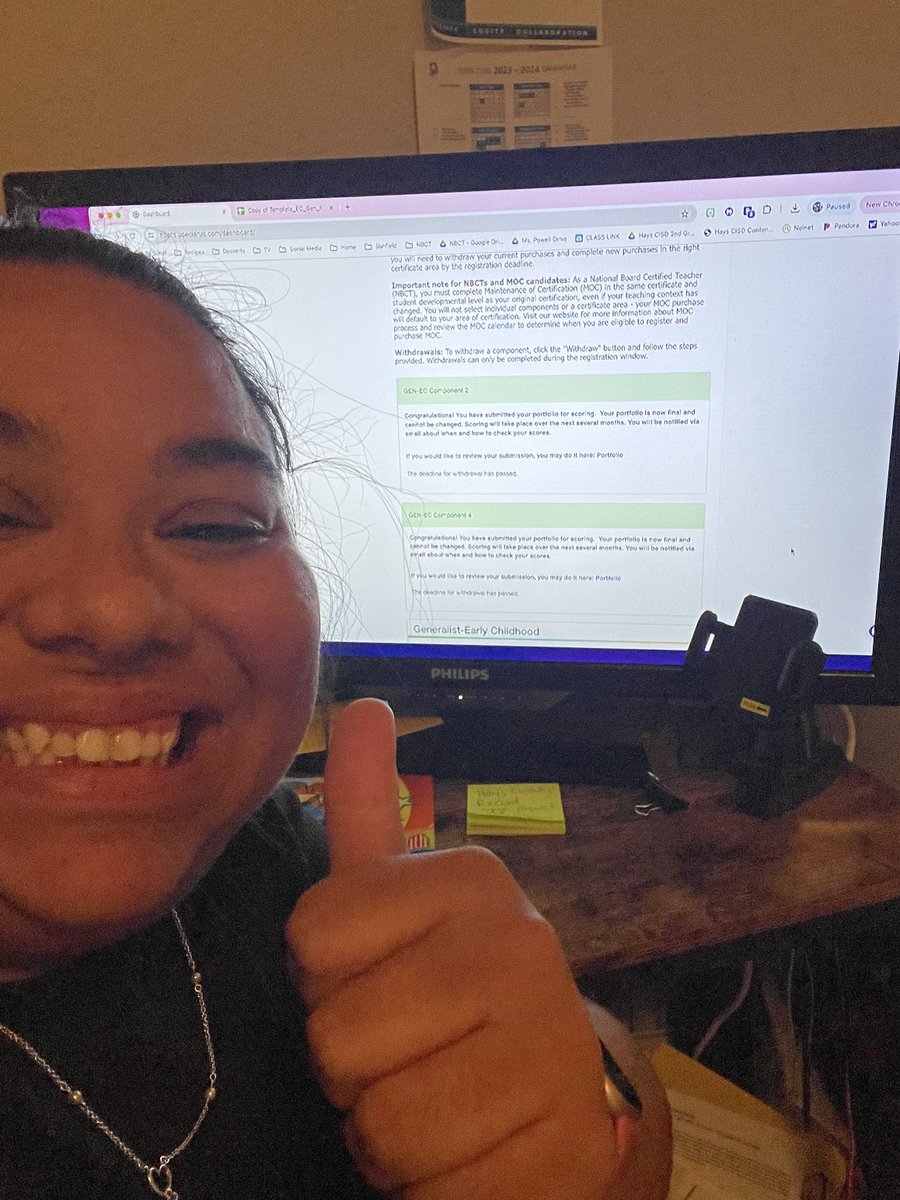 I submitted last night🫶🏽 @NBPTS @TexasNBCT I’m so happy to be on a break from this😅 I worked my butt off and time to relax. I still have C3 and C1 to finish this year, but excited to get the ball rolling! #teacherlife #bethebestyoucanbe