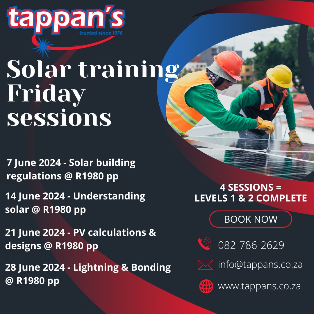 💥Friday solar training💥
June Friday sessions NOW AVAILABLE!
#electriciansoftiktok #electricianlife #solarcourse #electriciansofinsta #solarinstallationcompany #solarinstallation #electrician #electriciansofinstagram #tappans #solartraining #courses2024 #solarcourses #courses