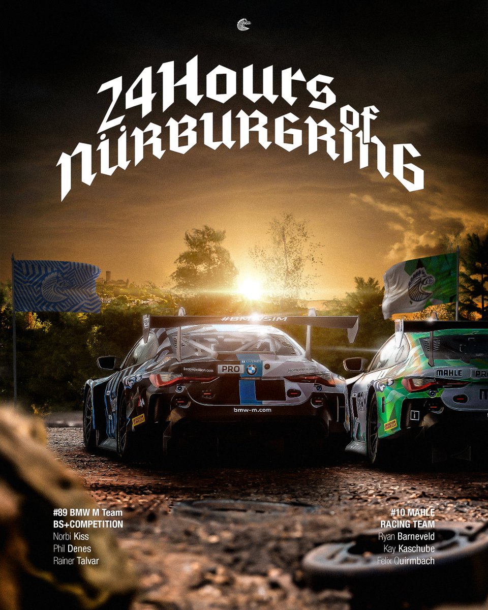 It's a big weekend for the 🦓 We'll try to score our third W in the <a href="/iRacing/">iRacing</a> 24h Nürburgring!

BMW M Team BS+COMPETITION
Norbi Kiss, Phil Denes &amp; Rainer Talvar

MAHLE RACING TEAM
Ryan Barneveld, Kay Kaschube, Felix Quirmbach

#BSCOMPETITION | #SimRacing | #iRacing