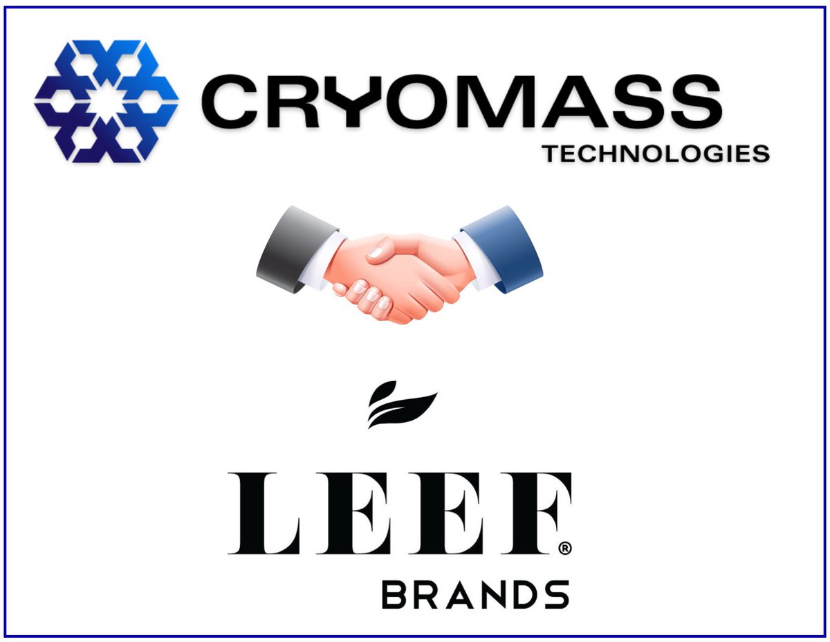 CryoMass's tweet photo. CryoMass Partners with Cannabis Powerhouse LEEF to Deploy Its Cryo Separation Technology

$CRYM https://t.co/V6HUpKZGcR