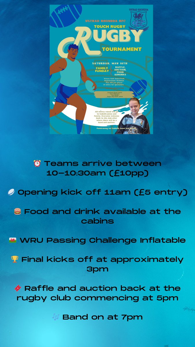 Details For Tomorrow's Tournament 🏆🏉 💙