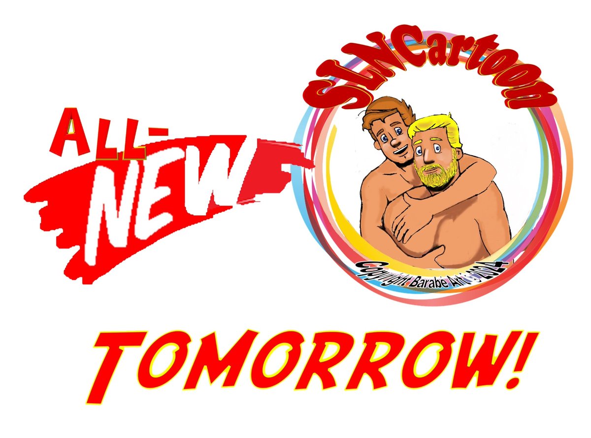 All-new Cartoon Tomorrow! ##cartoon #comicstrip #LGBTQIA #naturists #gaycouple