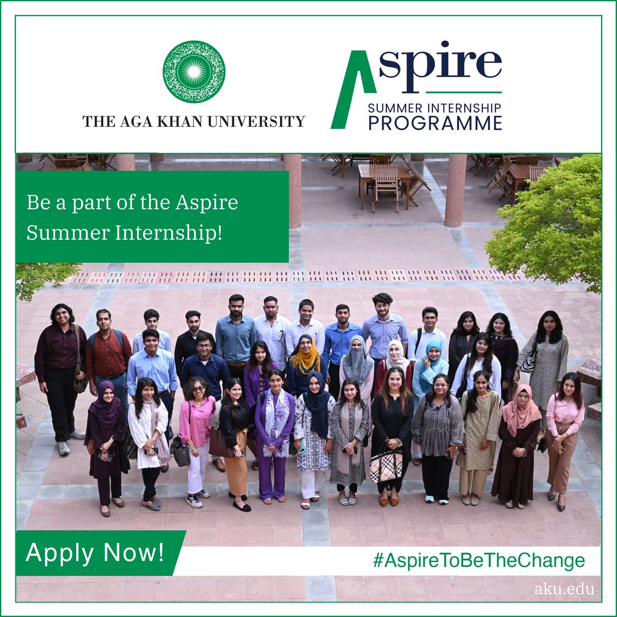 AKU Aspire Summer Internship'24 applications are open! Join us for a transformative journey filled with professional growth, learning, and incredible opportunities. Don’t miss out—apply now and shape your future! Learn more and apply at aku.edu/careers/Pages/… #AKUAspire