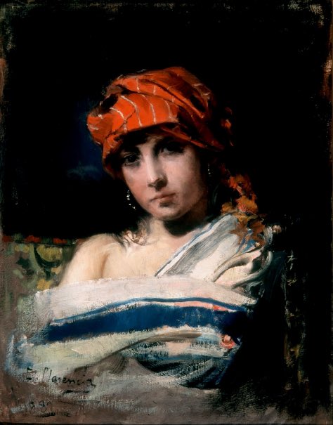 La joven del pañuelo rojo Casto Plasencia 1889