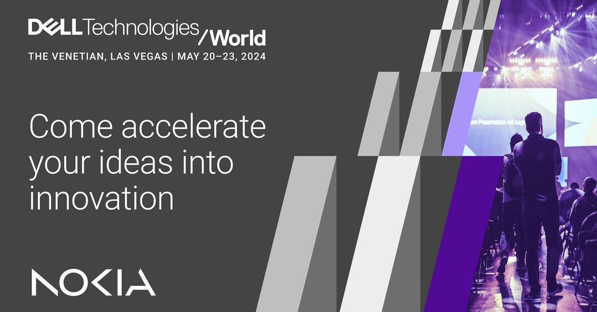 We are excited to share that the Nokia team will be at #DellTechWorld 2024 in Las Vegas talking about Nokia Digital Automation Cloud private wireless + Dell Native Edge. Know more: nokia.ly/3V51DiP #DellTechGPS @DellTechPartner