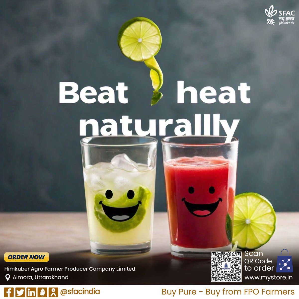 Drink pure. Buy this antioxidant-rich combo of lemon and buransh juice straight from FPO farmers. A delicious way to boost your immunity and beating the heat. Order link👇 mystore.in/en/product/com… 🧃 #VocalForLocal #healthychoices #healthyhabits #tastyrecipes #tastybreakfast