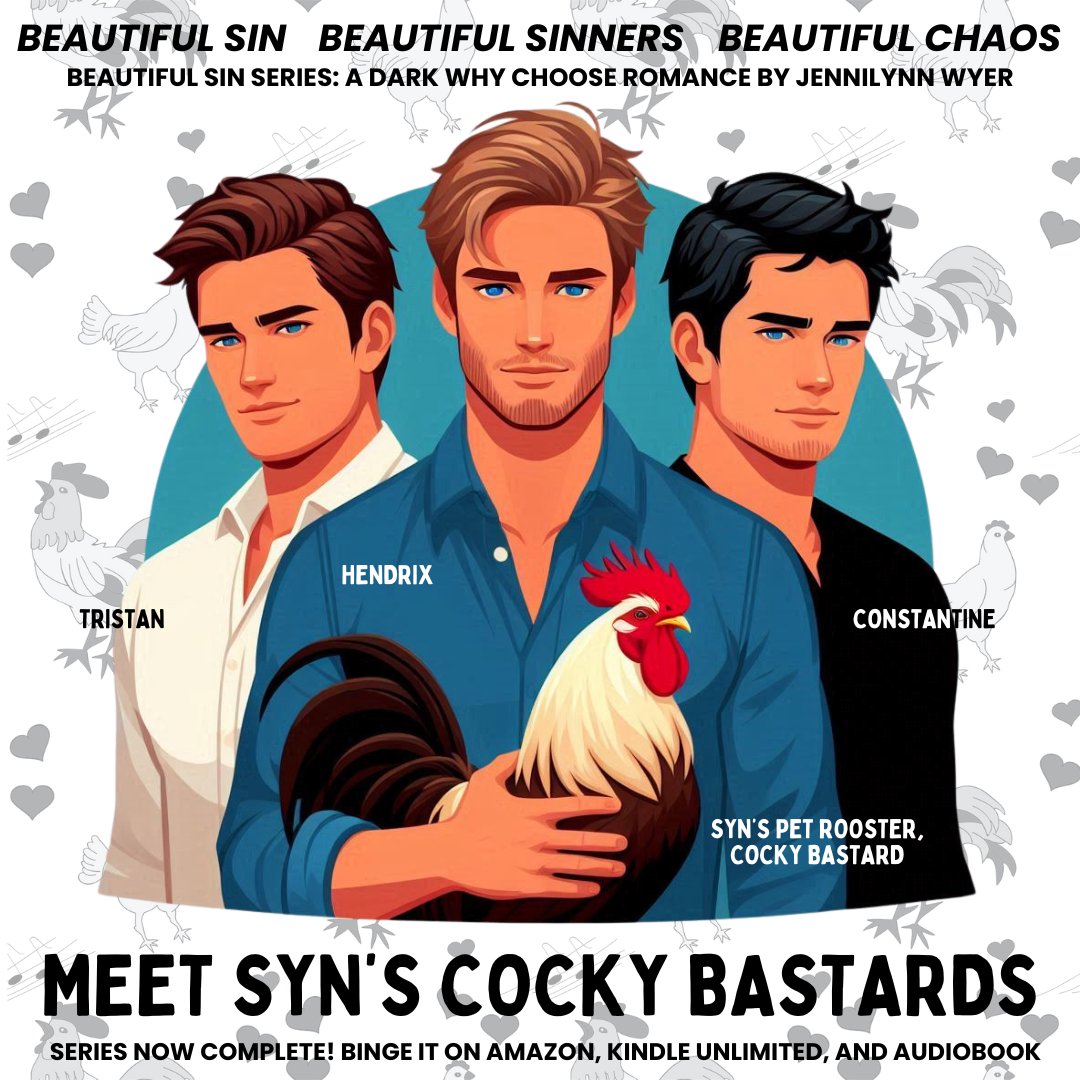 Syn's pet rooster isn't her only cocky bastard 😜 books2read.com/BeautifulSinby… #romancebooks #books #RomanceReaders #TBR #BooksWorthReading #booklover #BookTwitter #DarkRomance #reader #mustread #booktwt #Reading #steamyromance #KindleUnlimited #BookRecommendations