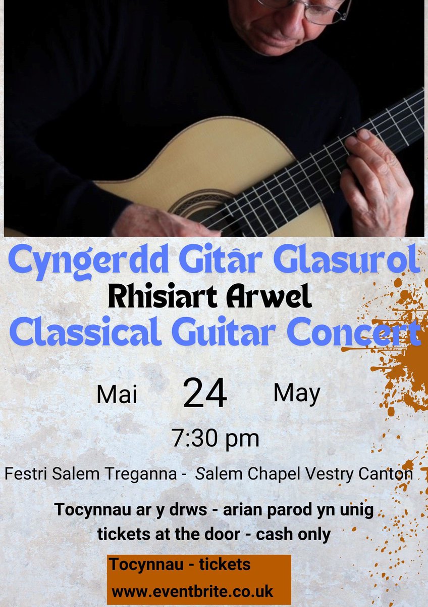 Only one week to go! I’ll be performing in Salem Chapel Vestry Canton Cardiff on Friday May 24th at 7.30pm. Tickets £13 - available before hand on Eventbrite or at the door on the evening itself (cash only)