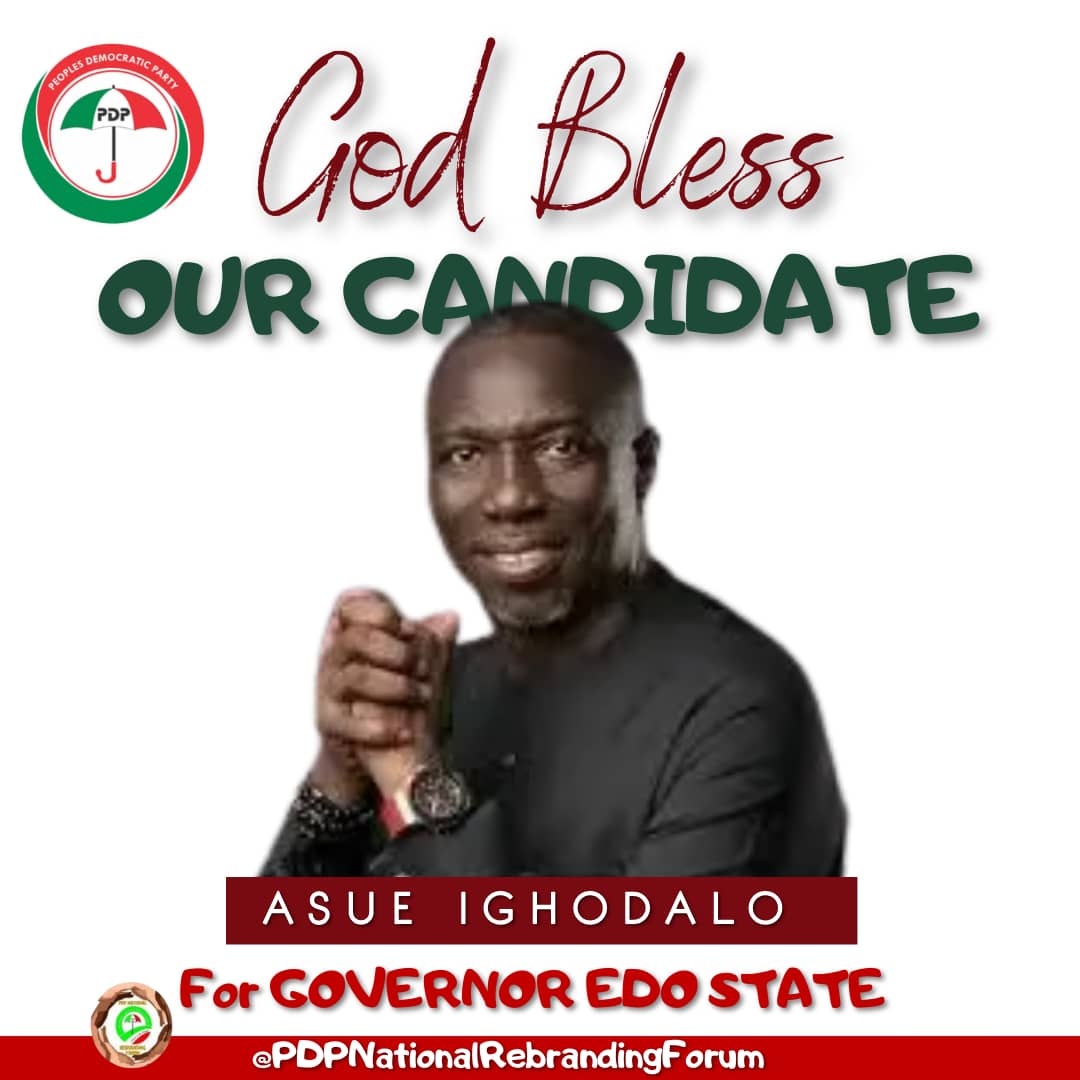 Heavenly Father, we lift up Dr. Asue Ighodalo as he seeks to serve the people of Edo State as their governor. Grant him wisdom, integrity, and strength as he campaigns for this important office.
@Aighodalo 
#AsueOgie2024
#thenewphaseofedo