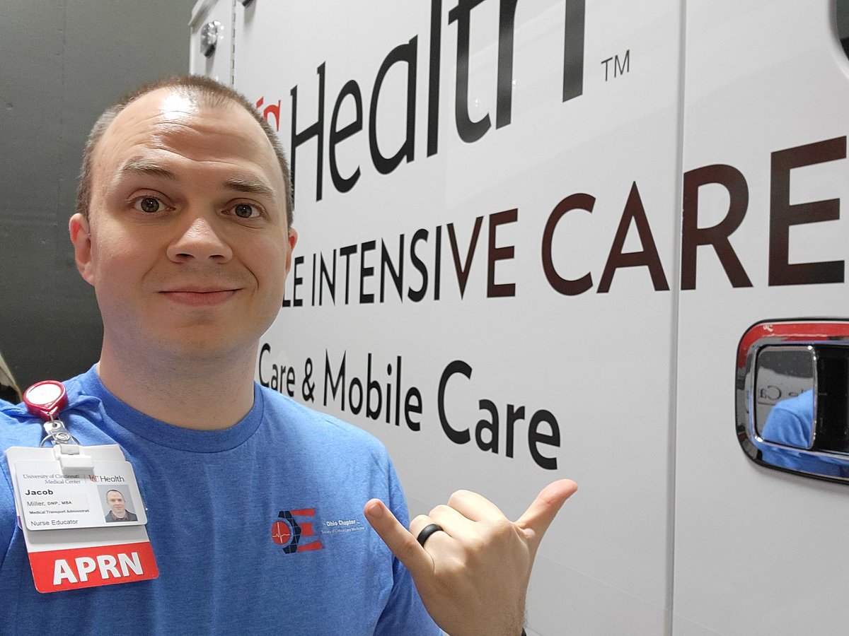 Jacob Miller NP CNS NRP (@jacobmilleracnp) on Twitter photo Representing <a href="/SCCMohio/">SCCMohio</a> on the <a href="/uc_health/">UC Health</a> Mobile Intensive Care Unit during Blue ICU day to recognize #CritCareMonth!
<a href="/SCCMohio/">SCCMohio</a> <a href="/SCCM_Nursing/">SCCM Nursing Section</a> <a href="/SCCM_EM/">SCCM Emergency Medicine Section</a> <a href="/AACNme/">American Association of Critical-Care Nurses</a> <a href="/ASTNA2/">ASTNA</a> #SCCMSoMe Representing <a href="/SCCMohio/">SCCMohio</a> on the <a href="/uc_health/">UC Health</a> Mobile Intensive Care Unit during Blue ICU day to recognize #CritCareMonth!
<a href="/SCCMohio/">SCCMohio</a> <a href="/SCCM_Nursing/">SCCM Nursing Section</a> <a href="/SCCM_EM/">SCCM Emergency Medicine Section</a> <a href="/AACNme/">American Association of Critical-Care Nurses</a> <a href="/ASTNA2/">ASTNA</a> #SCCMSoMe