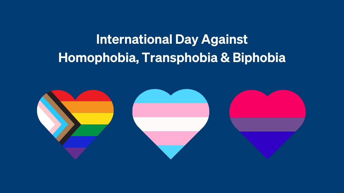 May 17th marks the International Day Against Homophobia, Transphobia and Biphobia. We recognize that the struggle for 2SLGBTQ+ rights is ongoing and much work needs to be done. There is no room for hate and intolerance.