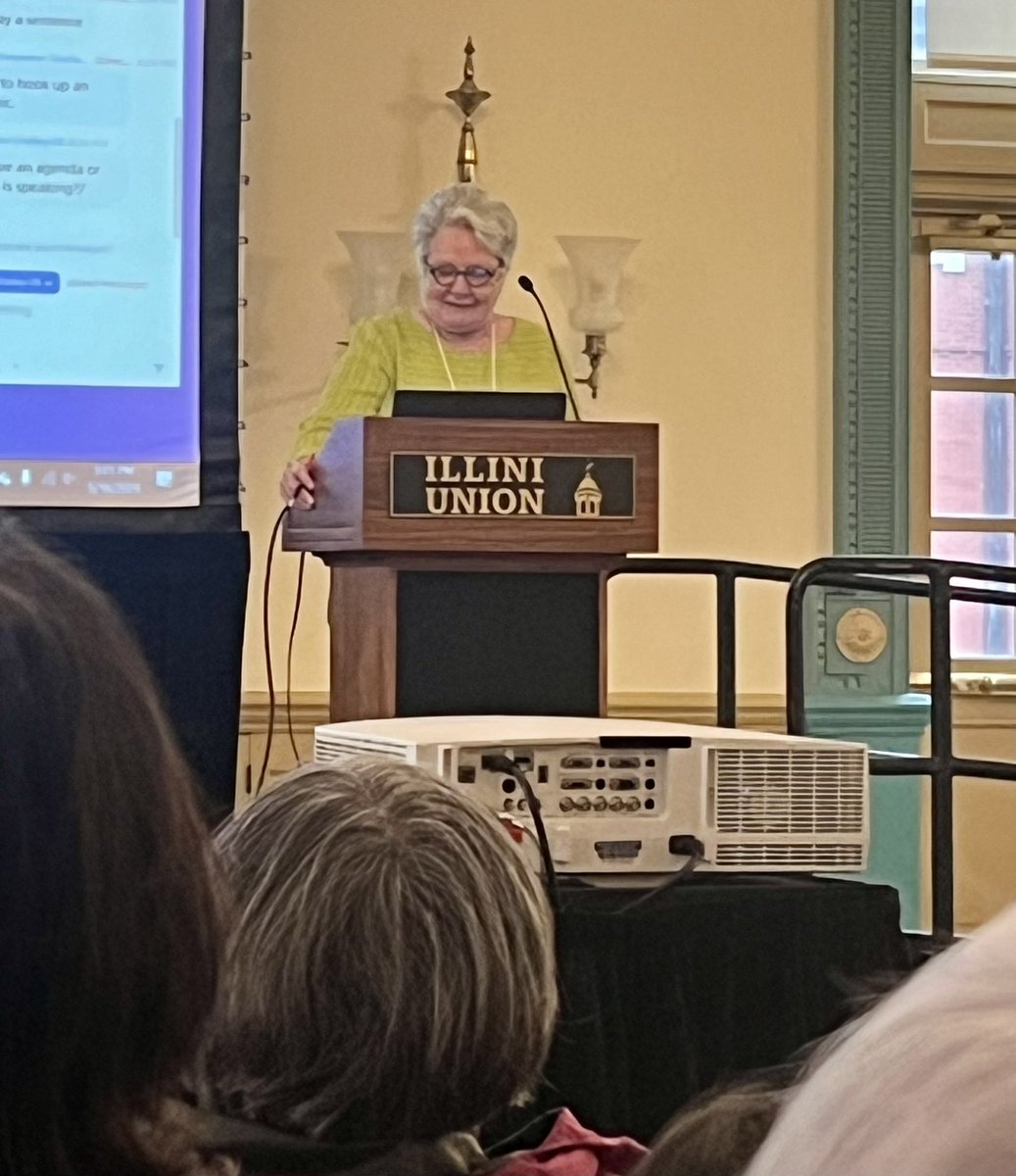 The amazing Patti Lather speaking at Norman Denzin’s memorial session at #ICQI last evening @UofIllinois