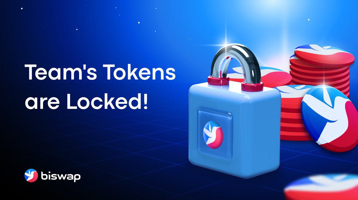 🔒Team's Tokens are Locked!🔒 In order to build a sustainable project, we have taken a significant step by locking the team's BSW tokens! Key points: 🔹 49 378 322 of BSW tokens ($4 089 166.98) 🔹 Vesting period: 36 months 🔹 Newly minted team tokens will go straight into the