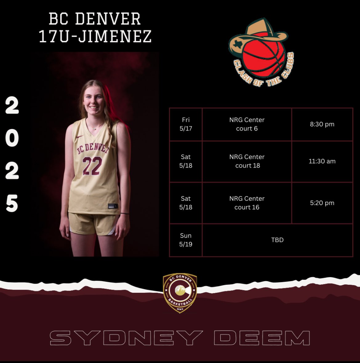 Ready for this weekend! Can’t wait to compete! @BCDenver_WBB
