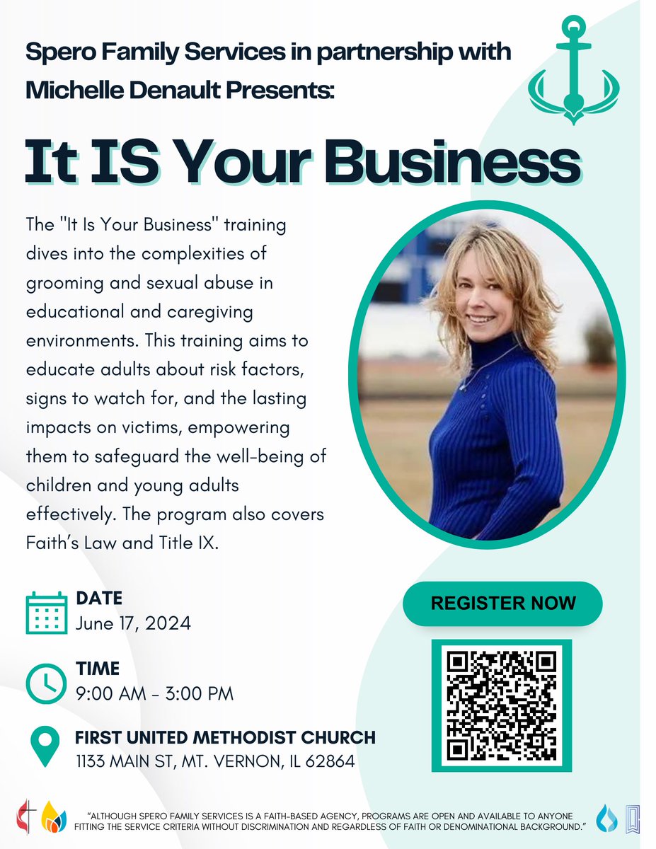 This flyer has a QR code for registration! Please feel free to share! I’d love to see you there. IT IS YOUR BUSINESS!