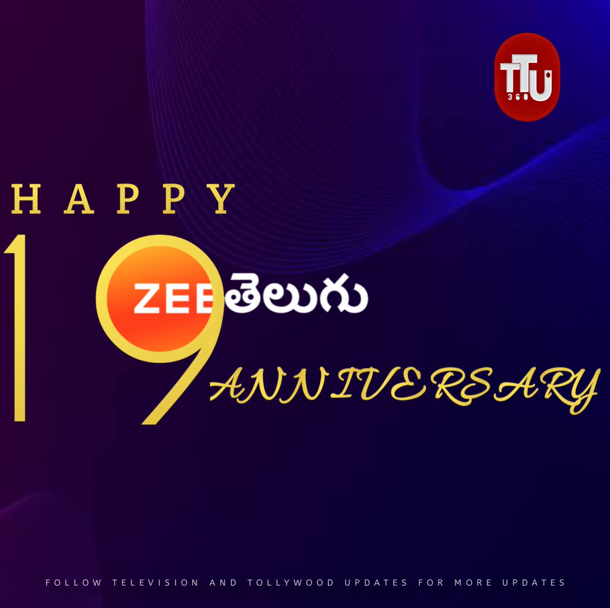 #ZeeTelugu Celebrating 19th Anniversary. Congratulations @ZeeTVTelugu for all these successful years. Share your Zee Telugu memories