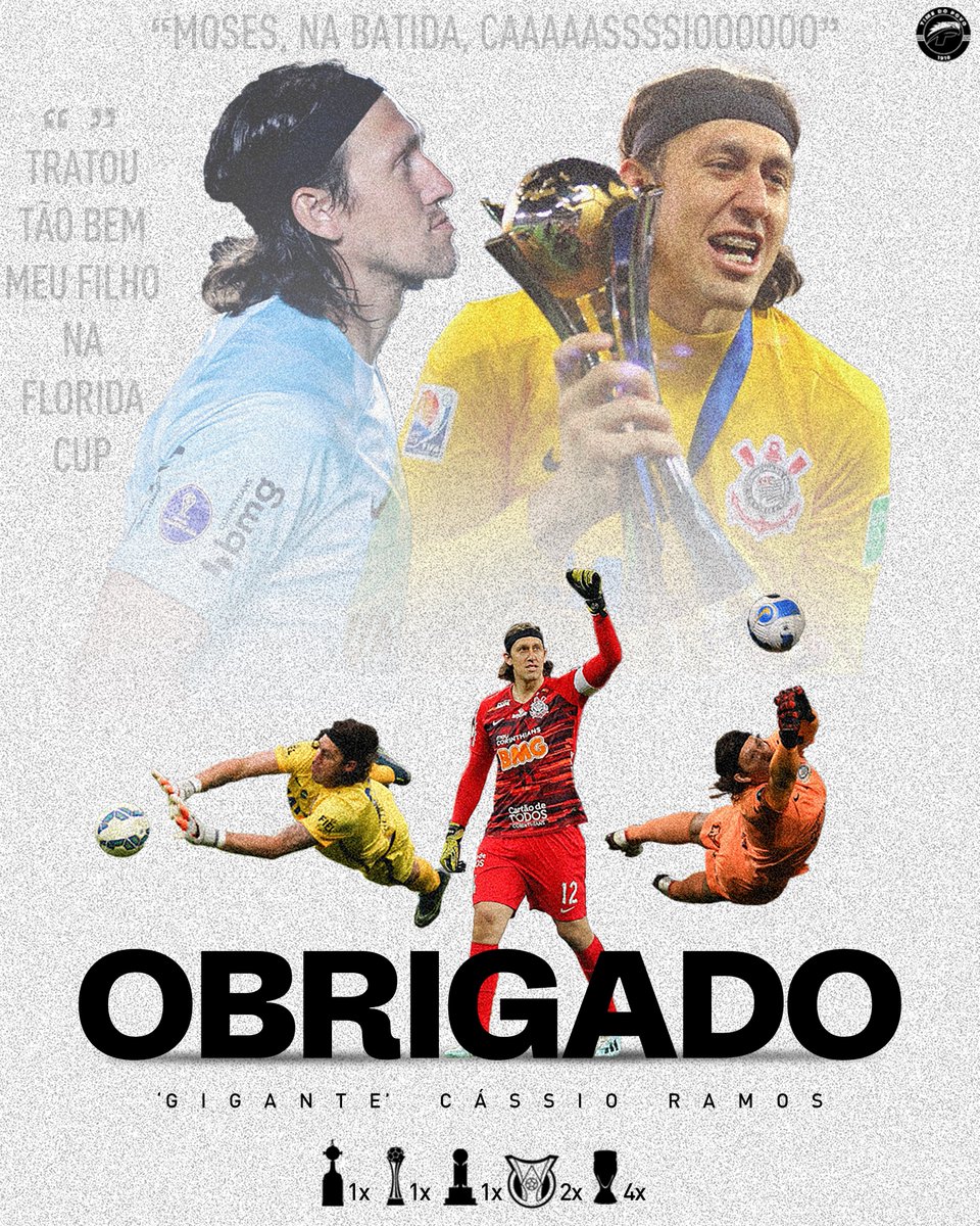 🚨 | Oficialmente Cássio não é mais atleta do Corinthians. 

Obrigado, Gigante!