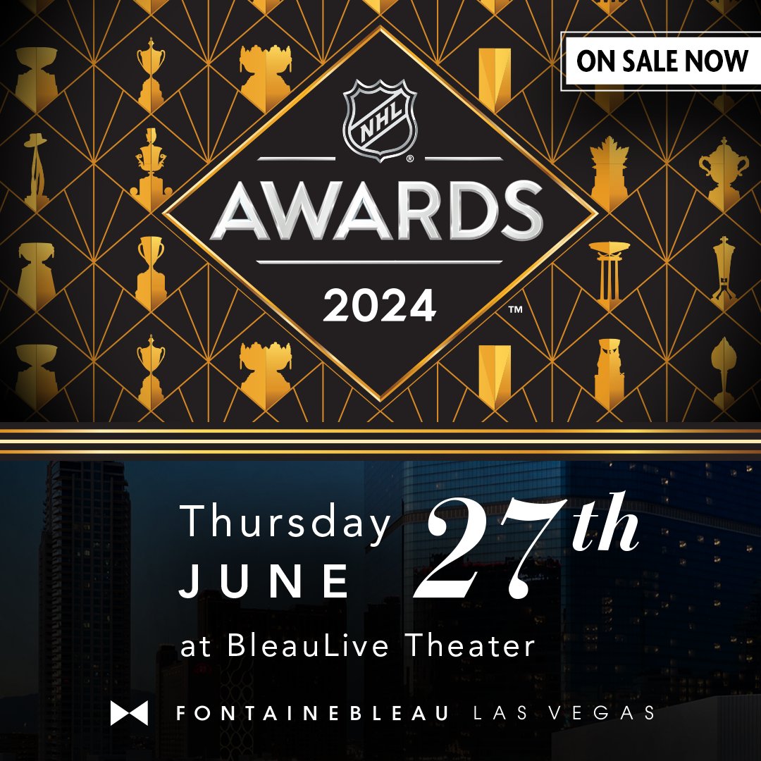 We are thrilled to host hockey's biggest stars at the 2024 NHL Awards on June 27! Tickets and exclusive room packages are now available for purchase for the celebration: fontainebleaulasvegas.com/entertainment/… #nhlpick #NHL
