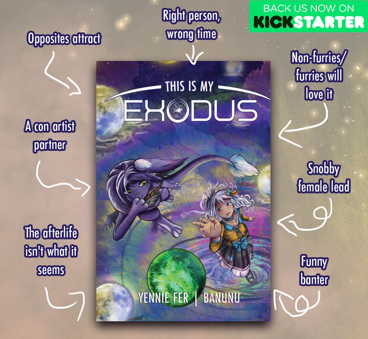 Looking for a new YA romantasy novel to read? Like Alice in Wonderland and surrealism? Opposites attract? This Is My Exodus is LIVE on Kickstarter, trying to push for the next stretch goal for bookish merch! 🟢kickstarter.com/projects/yenni…🟣