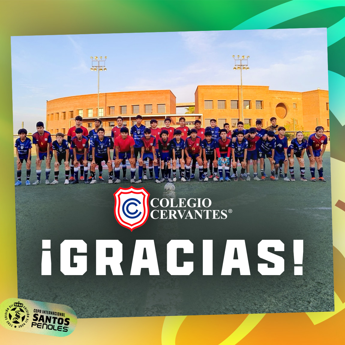 ¡Un agradecimiento muy especial al Colegio Cervantes de Torreón! ⚔️🇳🇬

Gracias por abrirnos las puertas de sus instalaciones para #LaMejorCopaDeMéxico y por su hospitalidad para la Delegación de Ecuador. 🇲🇽🤝🏻🇪🇨

#InspirandoElFuturo #CopaSantosPeñoles