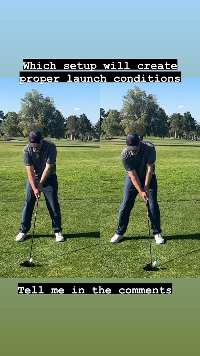 chowardgolf's tweet image. Which setup will create the best launch conditions. Tell me in the comments #golfswingtips #golfswing #golfswingcoach #golf #golftips
