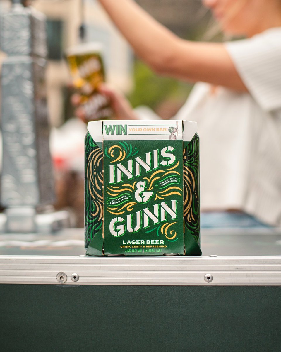 If you missed your chance to pour your own pint yesterday, don't worry - you can still WIN your own bar! Simply scan the QR code on our Lager 4 and 10 packs, available now in supermarkets, to enter the prize draw 🤞