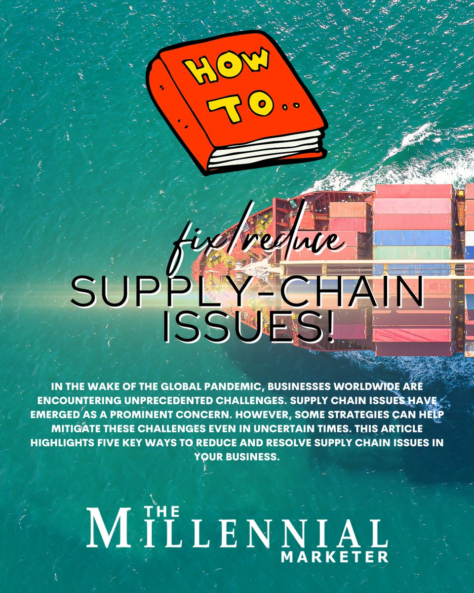 mrmillennialman's tweet photo. In the wake of the global pandemic, businesses worldwide are encountering unprecedented challenges. Supply chain issues have emerged as a prominent concern... 🧵 https://t.co/bo0PXcljoy