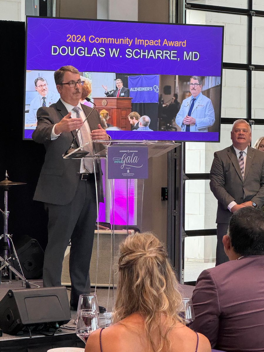 Thank you to everyone who joined us for an Evening of Impact hosted by @alzassociation, Central Ohio Chapter! Together, we are making strides in the fight against Alzheimer’s & dementia. Congratulations to Dr. @dwscharre of @OSUWexMed for receiving the Community Impact Award!