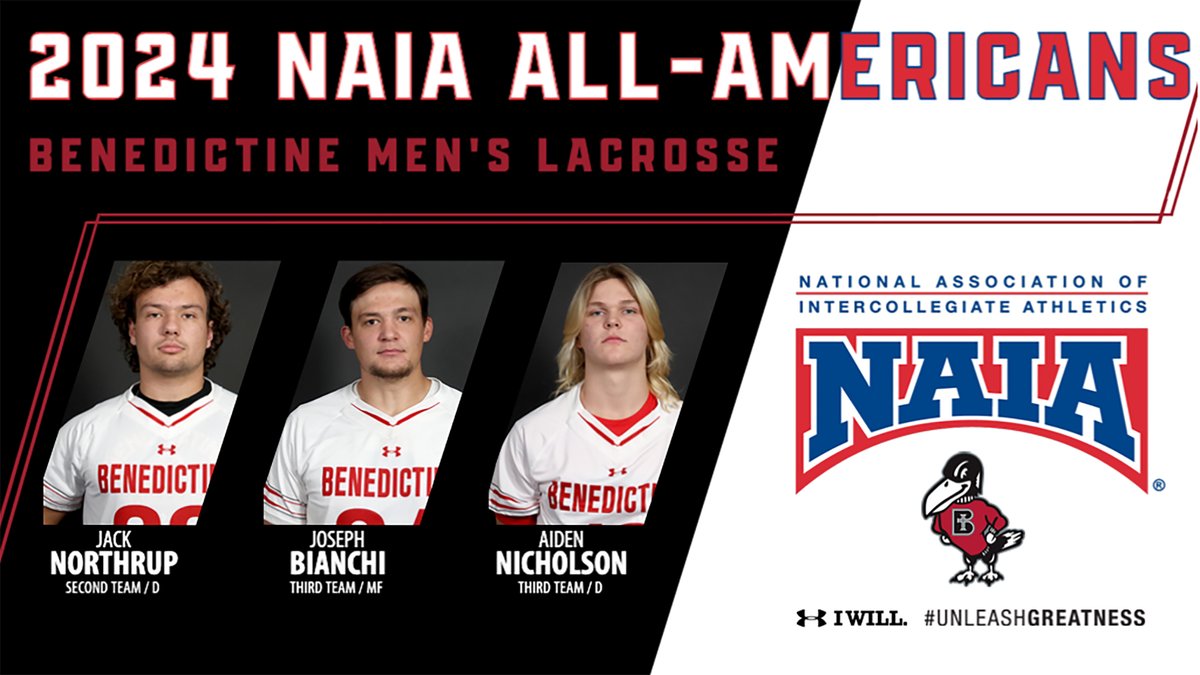 .@RavenMLAX trio selected to 2024 @NAIA All-American Team ravenathletics.com/x/hq1co #HeartMLAX #NAIAlacrosse #UnleashGreatness