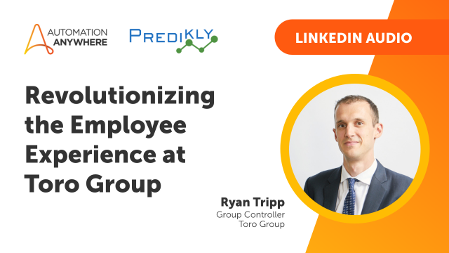 Don't miss this LinkedIn audio event with Ryan Tripp, Group Controller at Toro Group! #AI #Automation #EmployeeExperience bit.ly/3QRayBX