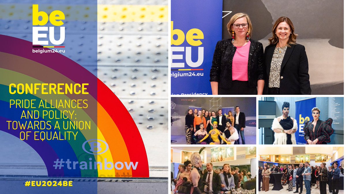📜 18 Lidstaten zetten zich in voor de rechten van LGBTIQ 🇪🇺🏳️‍🌈

@EU2024BE vierde #IDAHOT met de conferentie 'Pride Alliances and Policy: Towards a Union of Equality'. Een verklaring werd ondertekend voor een meer inclusief en gelijkwaardig Europa. 🤝

#EU2024BE #TeamJustitie