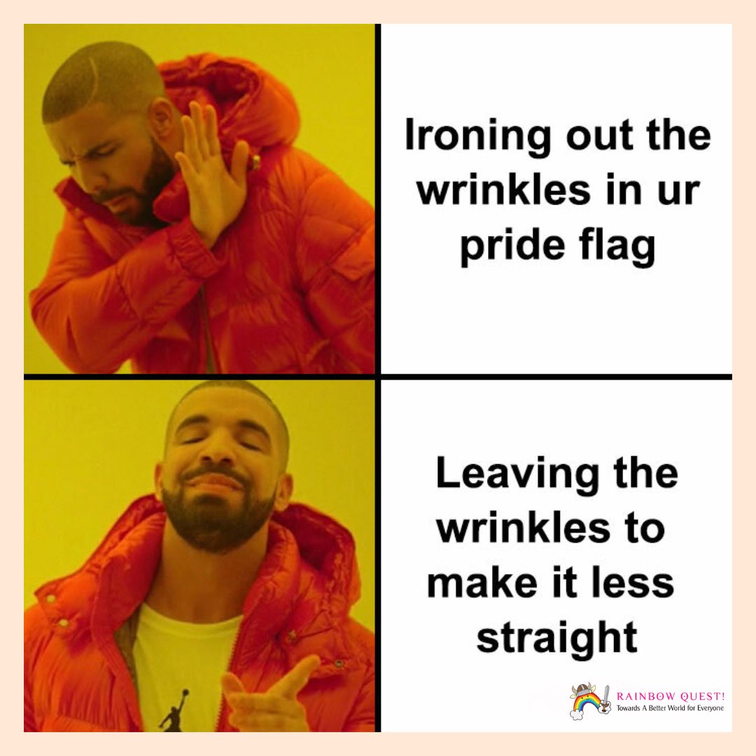 ✨🏳️‍🌈 Ironing out those wrinkles vs. embracing the not-so-straight vibes 🏳️‍🌈✨

Keep it fabulous, keep it proud, keep it YOU! 💖 

#Pride #LGBTQ #LoveIsLove #StayTrue #EmbraceYourself #Pride2024 #QueerJoy #LGBTQCommunity #BeYourself #CelebrateDiversity