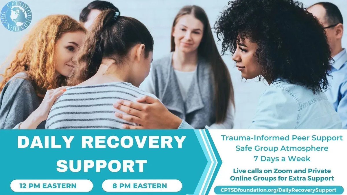 The Daily Recovery Support is for survivors of complex trauma who can benefit from daily interactive calls in a safe space. Enjoy 365 days of group calls (audio only) complete with screen shares, a chatbox, and the option to interact with the host See more buff.ly/3N0ZLmQ