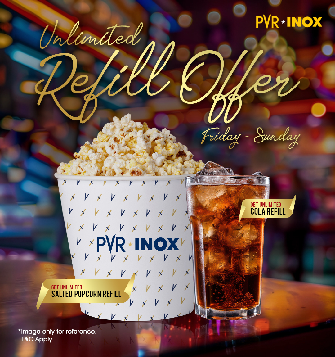 Kick off your weekend with a bang! 🎉😋 Dive into endless fun with our unlimited refill offer from Friday to Sunday. Enjoy unlimited salted popcorn and refreshing Cola refills to keep the good times rolling! *T&C Apply #UnlimitedRefillOffer #WeekendFun #CinemaTreats