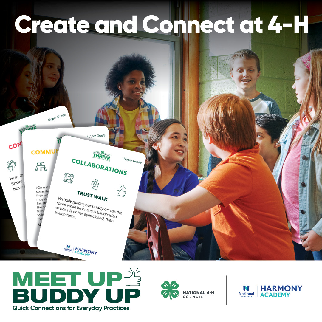 🧠 Let's talk mental health! This #MentalHealthAwarenessWeek, the Quick Connection Cards help you connect with friends in 4-H & build a strong community. Thanks to the support of Harmony Academy these amazing resources are free. You're not alone! bit.ly/4bxUrkI #4H 🍀💚