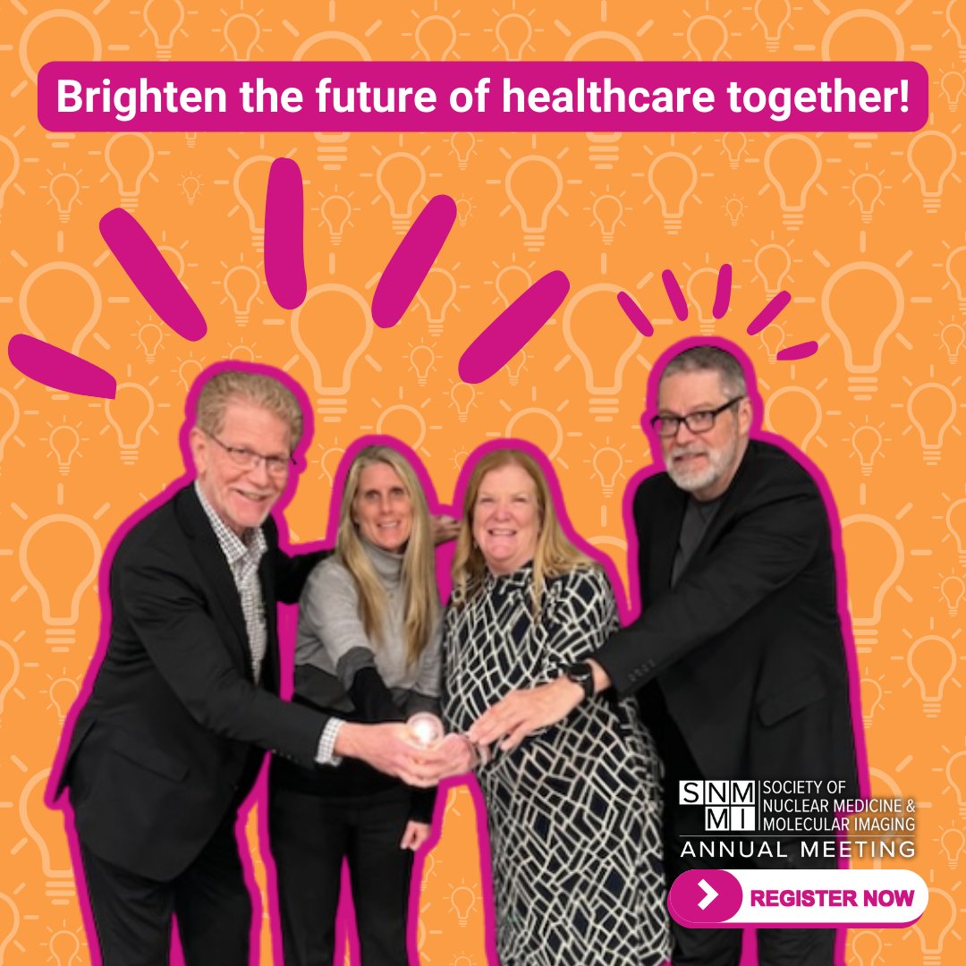 Let's brighten the future of healthcare together! At the 2024 SNMMI Annual Meeting we'll be sharing insights, innovations, and ideas to push the boundaries of nuclear medicine and molecular imaging. Register at sites.snmmi.org/AM. #SNMMI24 #InnovateIlluminate