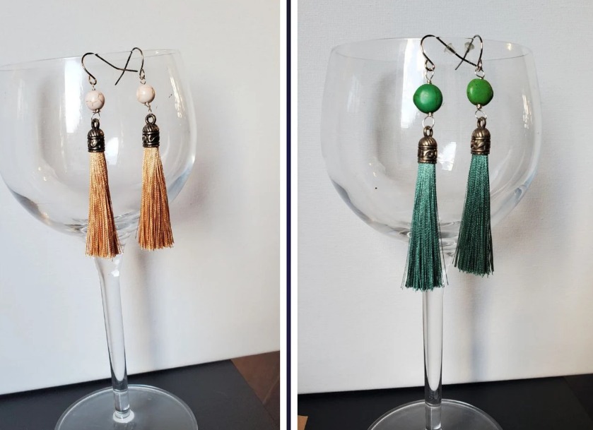 The tassels always sell good in person but not online!
So go make them feel better and buy a couple pairs!

stephofalltrades.etsy.com/listing/165792…
#tasselearrings #dangleearrings #handmadeearrings #handmade #diy #jewelry #funearrings #summerearrings