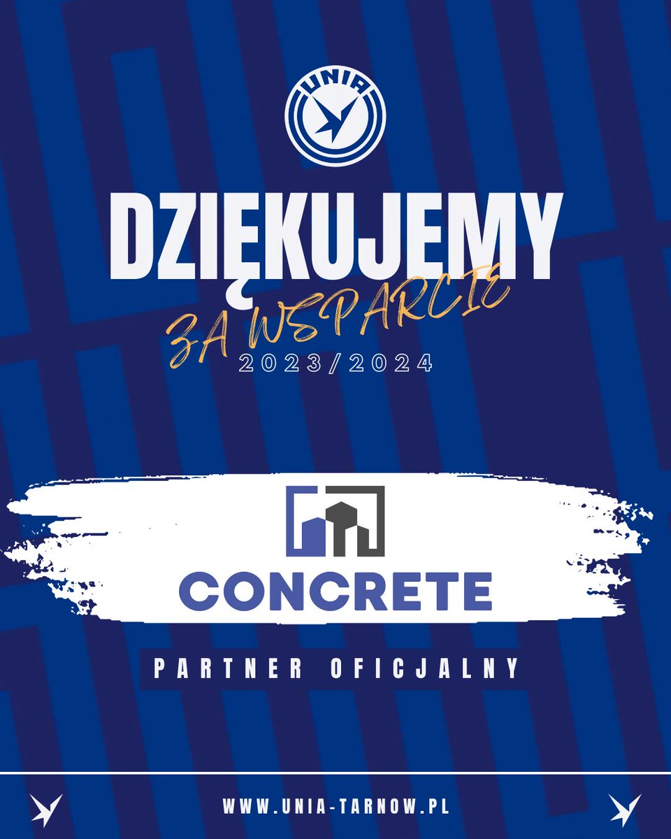 Concrete Tarnów dziękujemy za wsparcie w sezonie 2023/2024🤝