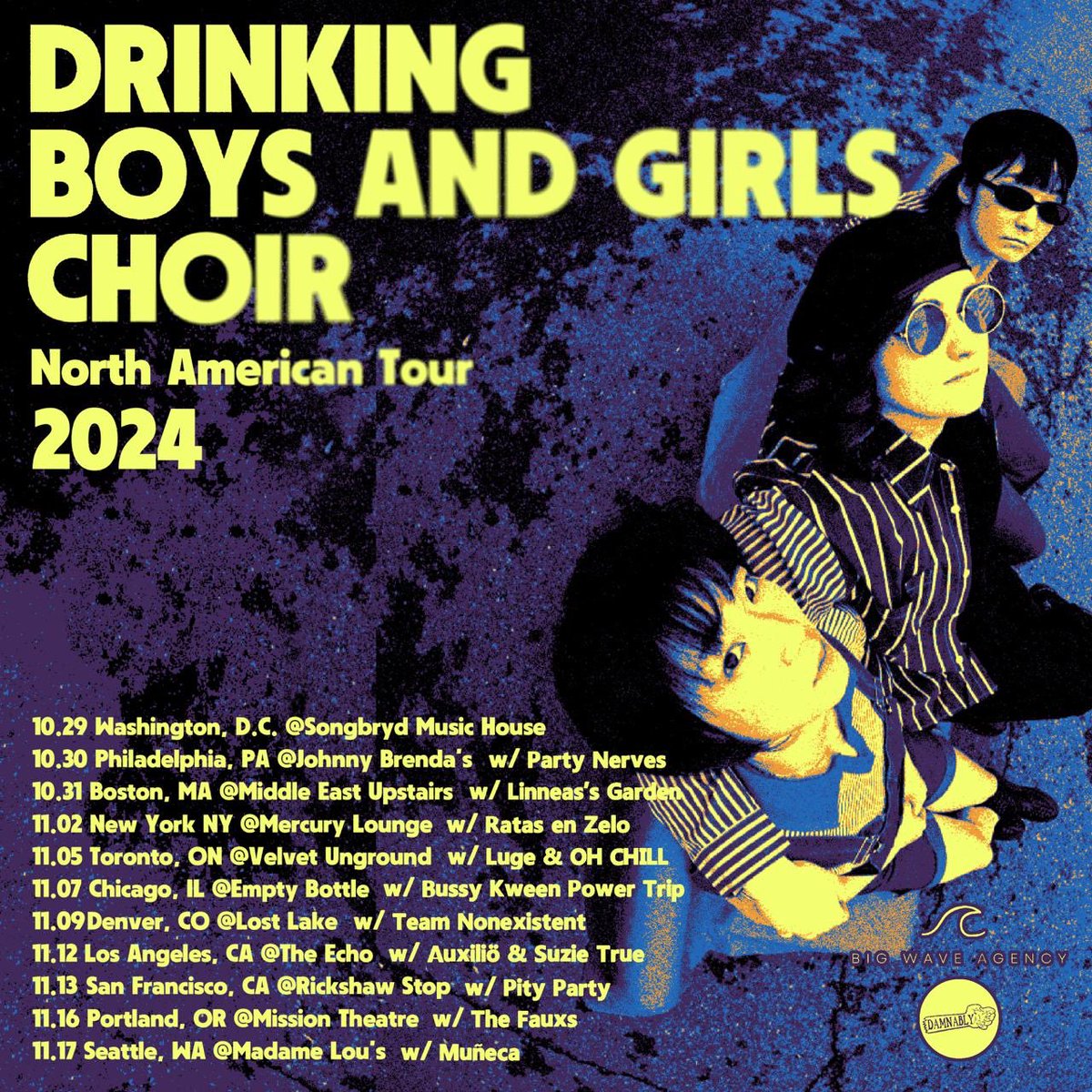 🥳🎉
We are so excited to announce the incredible local special guests!!!!
Especially, the band OhChill who will fly to Toronto from Korea!
Can’t wait !! Grab Ticket Right Now !!🎟️
drinkingboysandgirlschoir.com/tour/