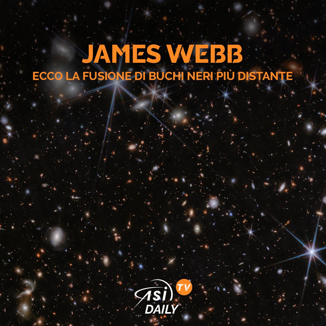 🛰️ Il #JamesWebb ha individuato la fusione tra buchi neri più distante mai osservata prima d’ora.

🌌 A quale epoca dell'universo risale il fenomeno?

👀Scoprilo nel video su #AsiTv ▶️ tinyurl.com/sun3yntu
Oppure ascolta l'audio 🎧 tinyurl.com/yhtzfkd5

@NASAWebb @ESA_Webb