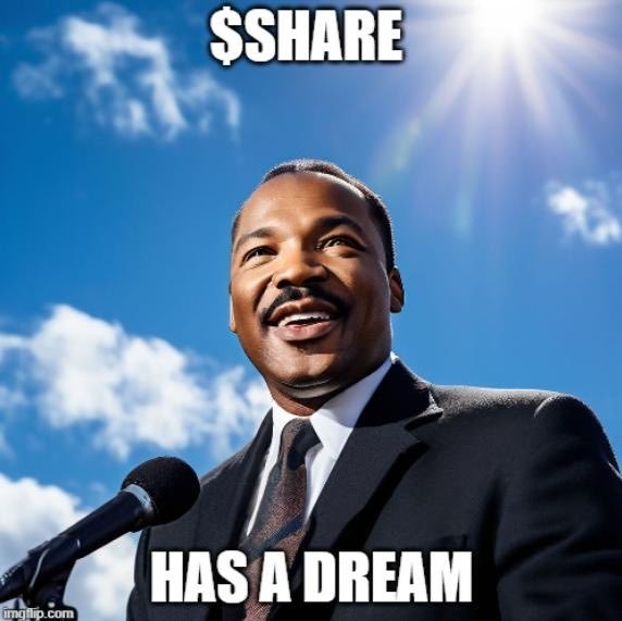 TechnexOfficial's tweet image. $SHARE making dreams come true :’)

Degens making a change!