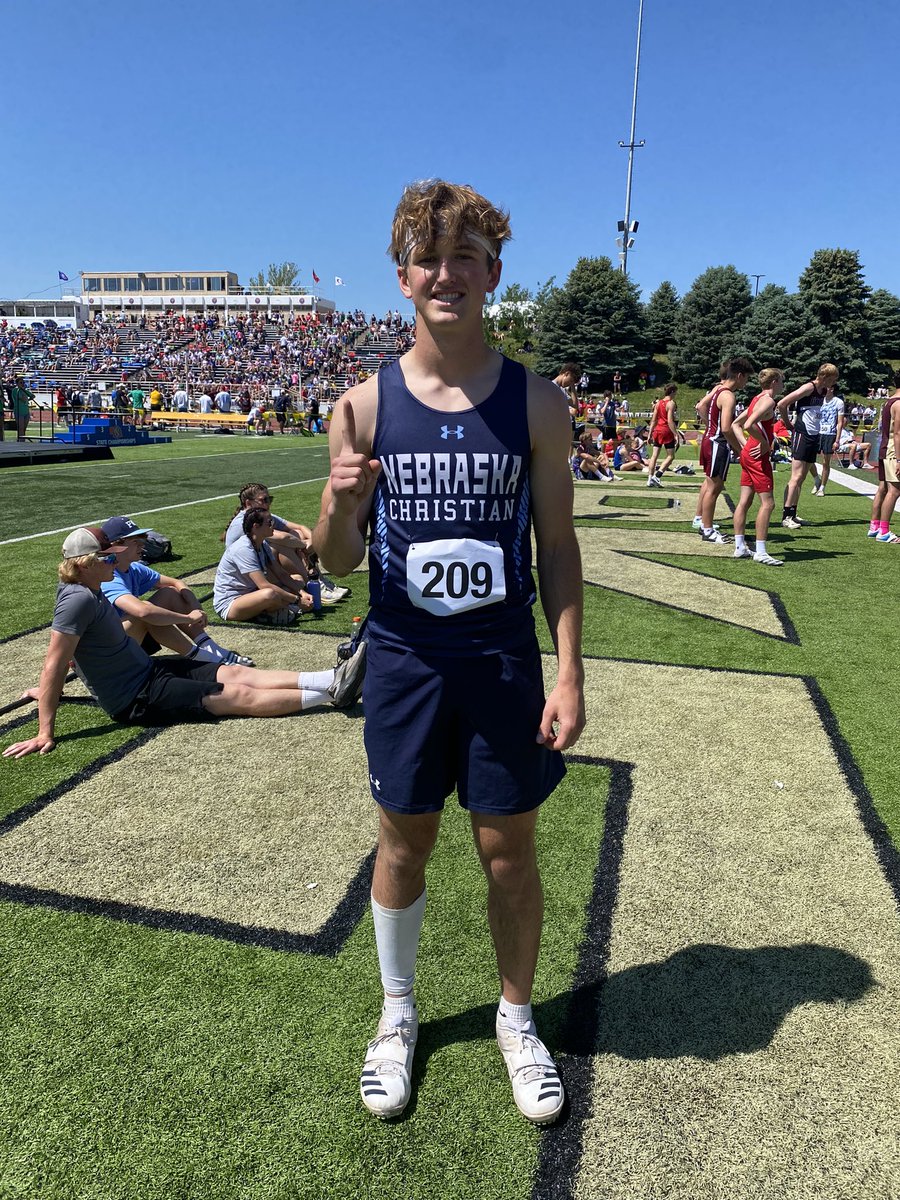 2024 State Champion 🚨 Class D Boys Triple Jump: Micah Perdew, Nebraska Christian Wins a #nebpreps state title on his last jump!