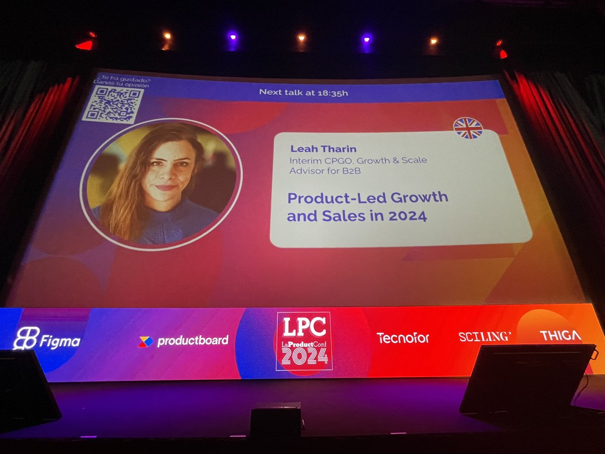 LaProductConfES's tweet image. Pst pst! En breves instantes recibimos a @LeahThar en el escenario de #LPCMAD24 💖 

El broche de oro para el cierre de la Jornada con una keynote que te volará la mente. 🤯 

3, 2, 1…