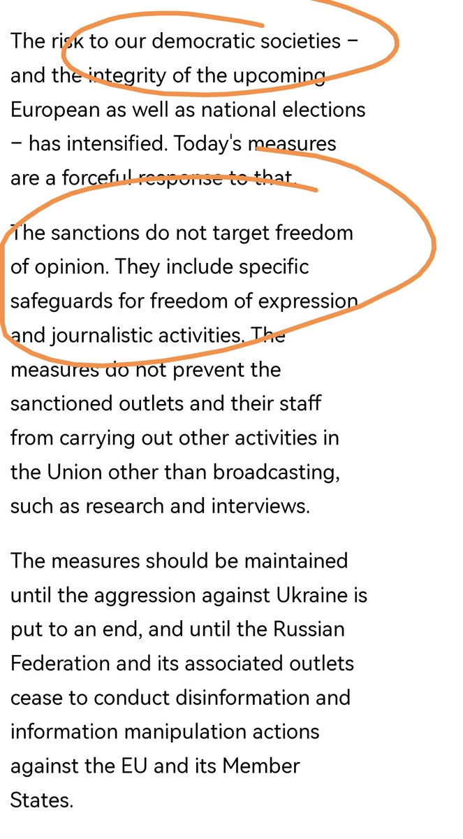 Die @EU_Commission zensiert zusätzliche Medien, die nicht gemäss dem offiziell erlaubten Narrativ berichten. Natürlich für das Wohl der Bevölkerung, die somit noch weniger selbständig denken muss und Die Einzige Wahrheit ungestört serviert bekommt. #MinistryOfTruth #UnsereWerte