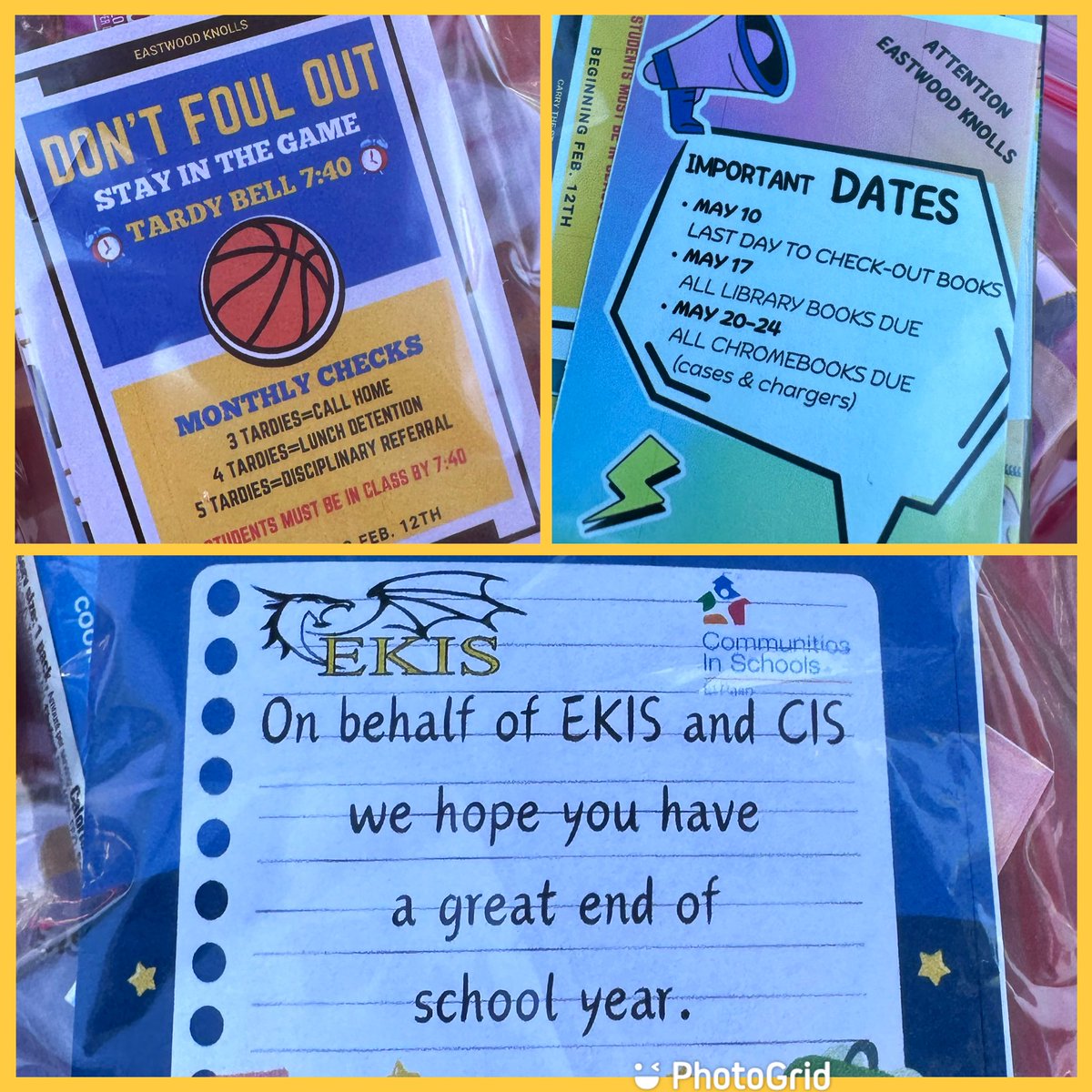 Breakfast on the Go this morning for our wonderful parents @EastwoodKnolls !🐉💙💛 Together, we #CarryTheStandard and help our Dragons #BloomWhereTheyArePlanted . 🌱🪴